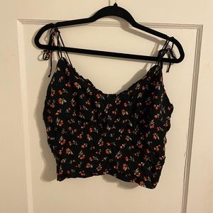 Cherry print corset style top